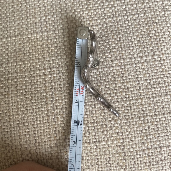 UNO de 50 Silver Earrings Modernist Brutalist Goth - Picture 4 of 5